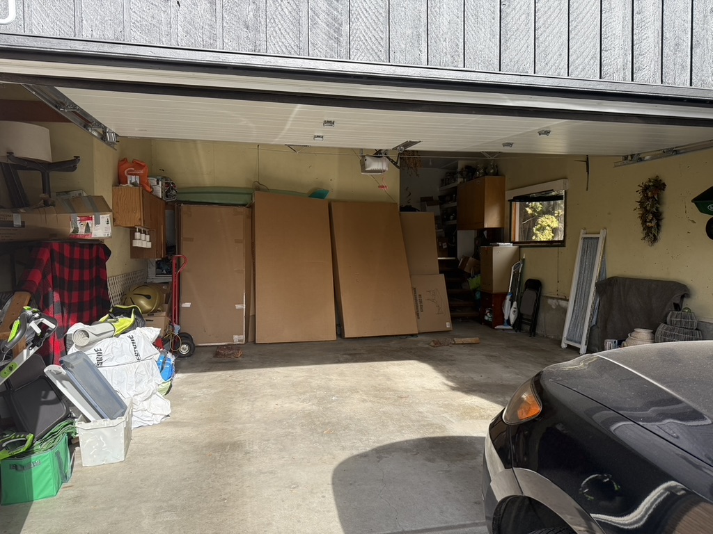 Garage before Max organized it